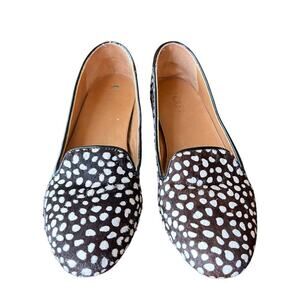 J. CREW Cora Leopard Calf Hair Smoking women’s size 8 Flats